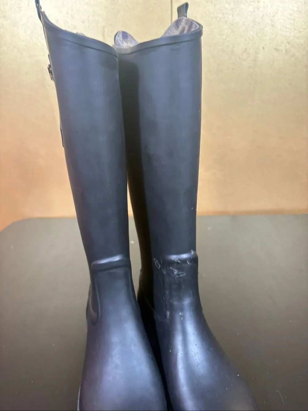Sam Edelman Ximon Black Rubber Tall Rain Boots - Size 8